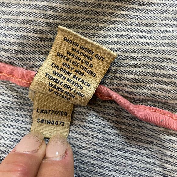 Vintage Y2K Earl Jean Pinstripe Blazer Jacket Women's XL Distressed Blue - Picture 9 of 10